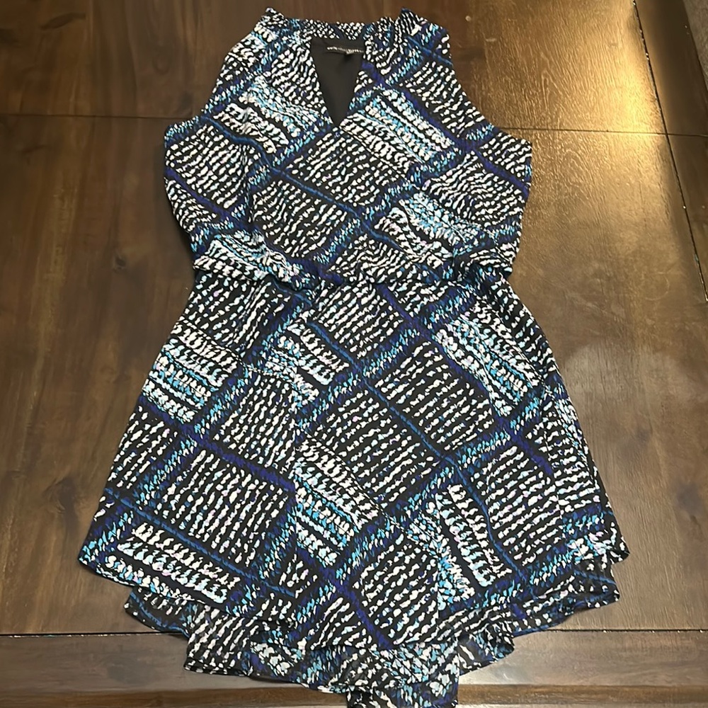 Blue Patterned Romper White House Black Market